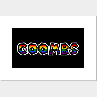 Town of Coombs, BC - LGBTQ Rainbow Pride Flag - Loud and Proud Gay Text - Coombs Posters and Art